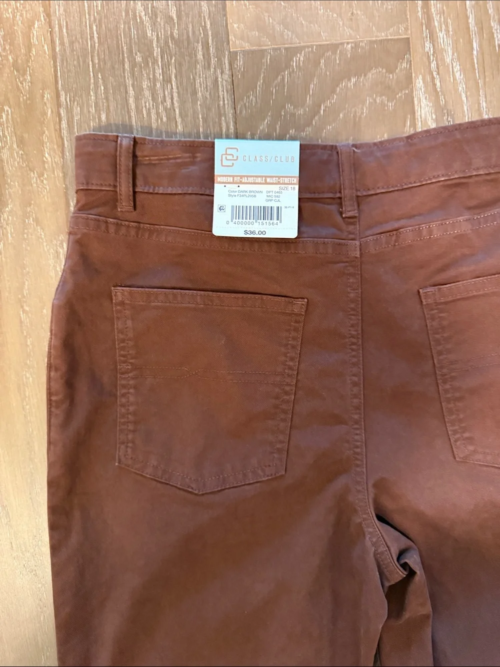 Class Club Brown Kids Chino Pants with Adjustable Waistbands